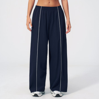 Custom sports sweatpants|Wholesale Breathable loose-fit yoga sun-protection with color-blocking
