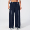 Custom sports sweatpants|Wholesale Breathable loose-fit yoga sun-protection with color-blocking