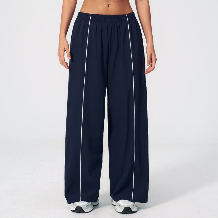 Custom sports sweatpants|Wholesale Breathable loose-fit yoga sun-protection with color-blocking