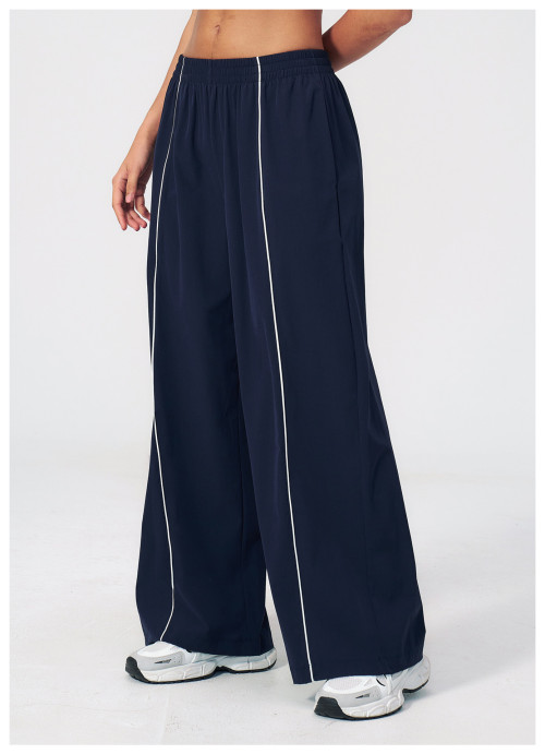 Custom sports sweatpants|Wholesale Breathable loose-fit yoga sun-protection with color-blocking