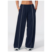 Custom sports sweatpants|Wholesale Breathable loose-fit yoga sun-protection with color-blocking