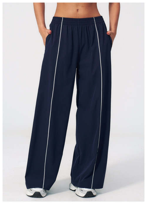 Custom sports sweatpants|Wholesale Breathable loose-fit yoga sun-protection with color-blocking
