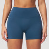 Custom Sports Shorts|High-waisted, stretchy tight-fitting athletic shorts with fold-over waistband