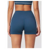 Custom Sports Shorts|High-waisted, stretchy tight-fitting athletic shorts with fold-over waistband