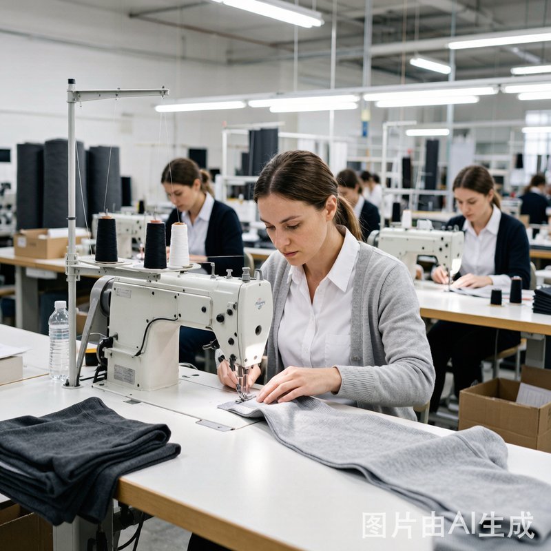 Yoga wear production line in factory