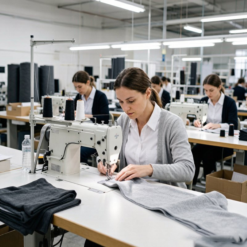 Yoga wear production line in factory