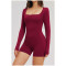 Custom jumpsuits|Wholesale Nude-feel bodysuit with hollowed-out back tight-fitting fitness wear