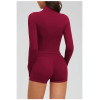 Custom Yoga Jackets | Wholesale Yoga jacket with stand-up collar fitted and stylish for outdoor