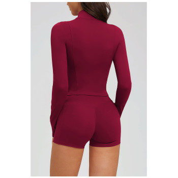 Custom Yoga Jackets | Wholesale Yoga jacket with stand-up collar fitted and stylish for outdoor