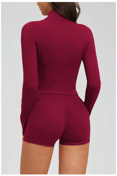 Custom Yoga Jackets | Wholesale Yoga jacket with stand-up collar fitted and stylish for outdoor