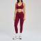 Custom Yoga Sets|Wholesale high-end yoga set featuring a form-fitting design and  open-back detail
