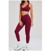 Custom Yoga Sets|Wholesale high-end yoga set featuring a form-fitting design and  open-back detail