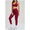Custom Yoga Sets|Wholesale high-end yoga set featuring a form-fitting design and  open-back detail