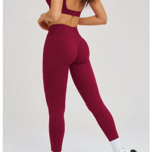 Custom Yoga Sets|Wholesale high-end yoga set featuring a form-fitting design and open-back detail