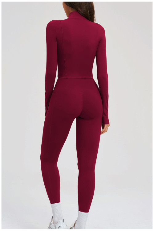 Custom Yoga Sets|Wholesale Women Zippered Yoga Set –Form-fitting Activewear for Fitness and Outdoor
