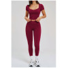 Custom Yoga Sets|Wholesale Spring Yoga Set Form-Fitting Naked-Feel Fabric Suitable for Outdoors