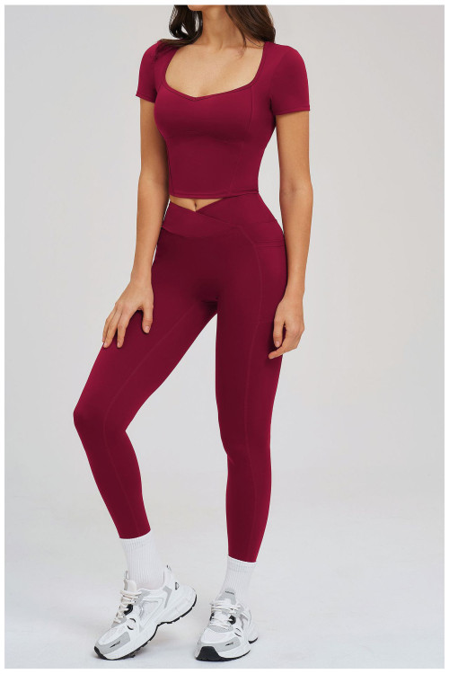 Custom Yoga Sets|Wholesale Spring Yoga Set Form-Fitting Naked-Feel Fabric Suitable for Outdoors