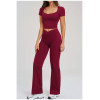Custom Yoga Sets|Wholesale Stylish, form-fitting yoga set for outdoor running and exercise