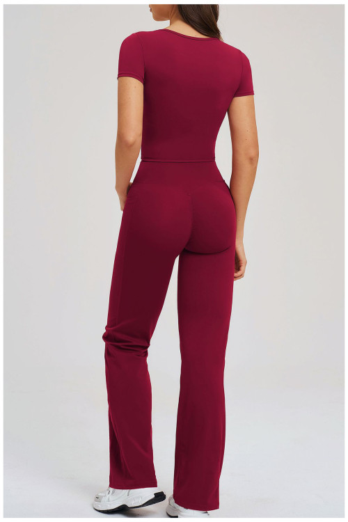 Custom Yoga Sets|Wholesale Stylish, form-fitting yoga set for outdoor running and exercise
