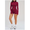 Custom Yoga Sets|Wholesale Spring Athletic Set: Stylish, Casual Zip-Up Outfit with a Nude-Feel Fit