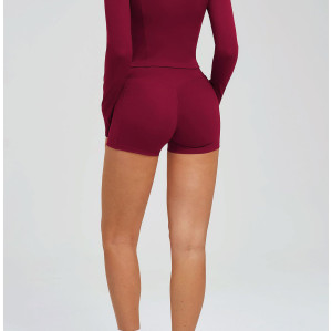 Custom Yoga Sets|Wholesale Spring Athletic Set: Stylish, Casual Zip-Up Outfit with a Nude-Feel Fit