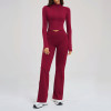 Custom Yoga Sets|Wholesale Women Naked-Feel Zip-Up Athleisure Set – Suitable for Outdoor Fitness