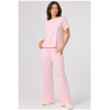Custom Loungewear | Women’s Short Sleeve Loungewear Set with Drawstring Wide Leg Pants