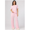 Custom Loungewear | Women’s Short Sleeve Loungewear Set with Drawstring Wide Leg Pants