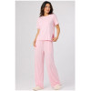 Custom Loungewear | Women’s Short Sleeve Loungewear Set with Drawstring Wide Leg Pants