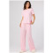 Custom Loungewear | Women’s Short Sleeve Loungewear Set with Drawstring Wide Leg Pants