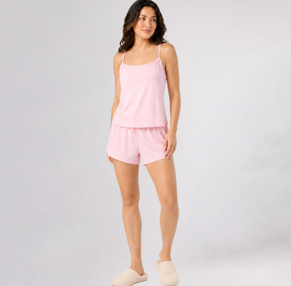 Custom Loungewear | Wholesale Women’s Soft Cami Top and Drawstring Shorts Loungewear Set supplier