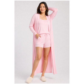 Custom Loungewear | Wholesale Custom Women’s 3-Piece Loungewear Set with Cami, Shorts and Long Robe