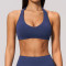 Custom Yoga bra|Wholesale Lycra seamless knit sports bra halter neck shockproof and breathable
