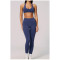Custom Yoga bra|Wholesale Lycra seamless knit sports bra halter neck shockproof and breathable