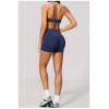 Custom Yoga bra|Wholesale Lycra seamless knit sports bra halter neck shockproof and breathable