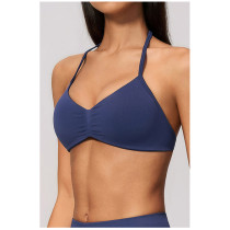 Custom Yoga bra|Wholesale Halter bra with seamless push-up straps for Pilates training