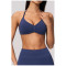 Custom Yoga bra|Wholesale Halter bra with seamless push-up straps for Pilates training