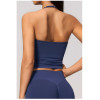 Custom Yoga Vest|Wholesale Seamless yoga vest with halter neck V-neck beautiful back quick-drying