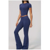 Custom yoga tops | Wholesale Seamless sports short-sleeved slimming quick-drying and highly elastic