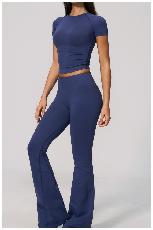 Custom yoga tops | Wholesale Seamless sports short-sleeved slimming quick-drying and highly elastic