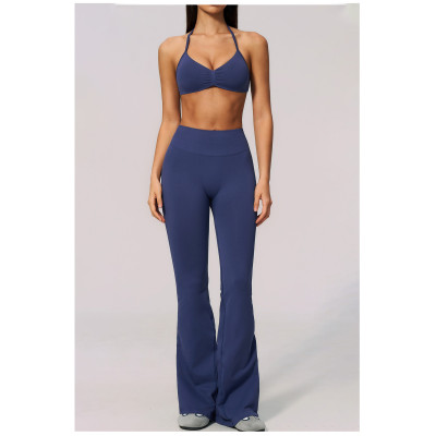 Custom yoga leggings|Wholesale Seamless flared leggings - tummy control high waist slimming