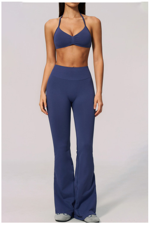 Custom yoga leggings|Wholesale Seamless flared leggings - tummy control high waist slimming