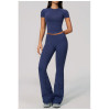 Custom yoga leggings|Wholesale Seamless flared leggings - tummy control high waist slimming