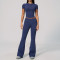 Custom Yoga Sets|Wholesale New women's fitness outfit set tight-fitting high-elasticity quick-dry