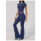 Custom Yoga Sets|Wholesale New women's fitness outfit set tight-fitting high-elasticity quick-dry