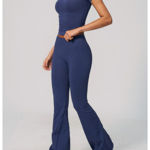 Custom Yoga Sets|Wholesale New women's fitness outfit set tight-fitting high-elasticity quick-dry