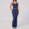 Custom Yoga Sets|Wholesale Seamless high-elastic yoga wear round neck short sleeves high waist