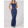 Custom Yoga Sets|Wholesale Seamless high-elastic yoga wear round neck short sleeves high waist