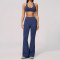 Custom Yoga Sets|Wholesale Seamless high-elastic yoga wear round neck short sleeves high waist