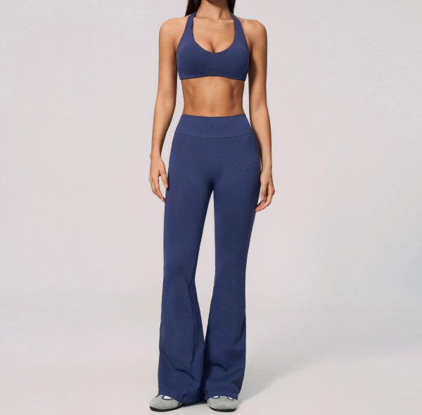Custom Yoga Sets|Wholesale Seamless high-elastic yoga wear round neck short sleeves high waist